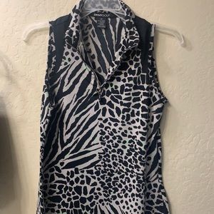 Animal print golf shirt, worn once.